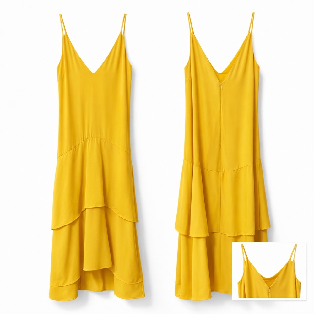 KEEPSAKE the Label Yellow Layered High Low Dress